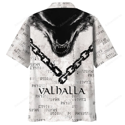 Welcome to Valhalla Hawaiian Shirt, custom shirt gift for men (view 2)