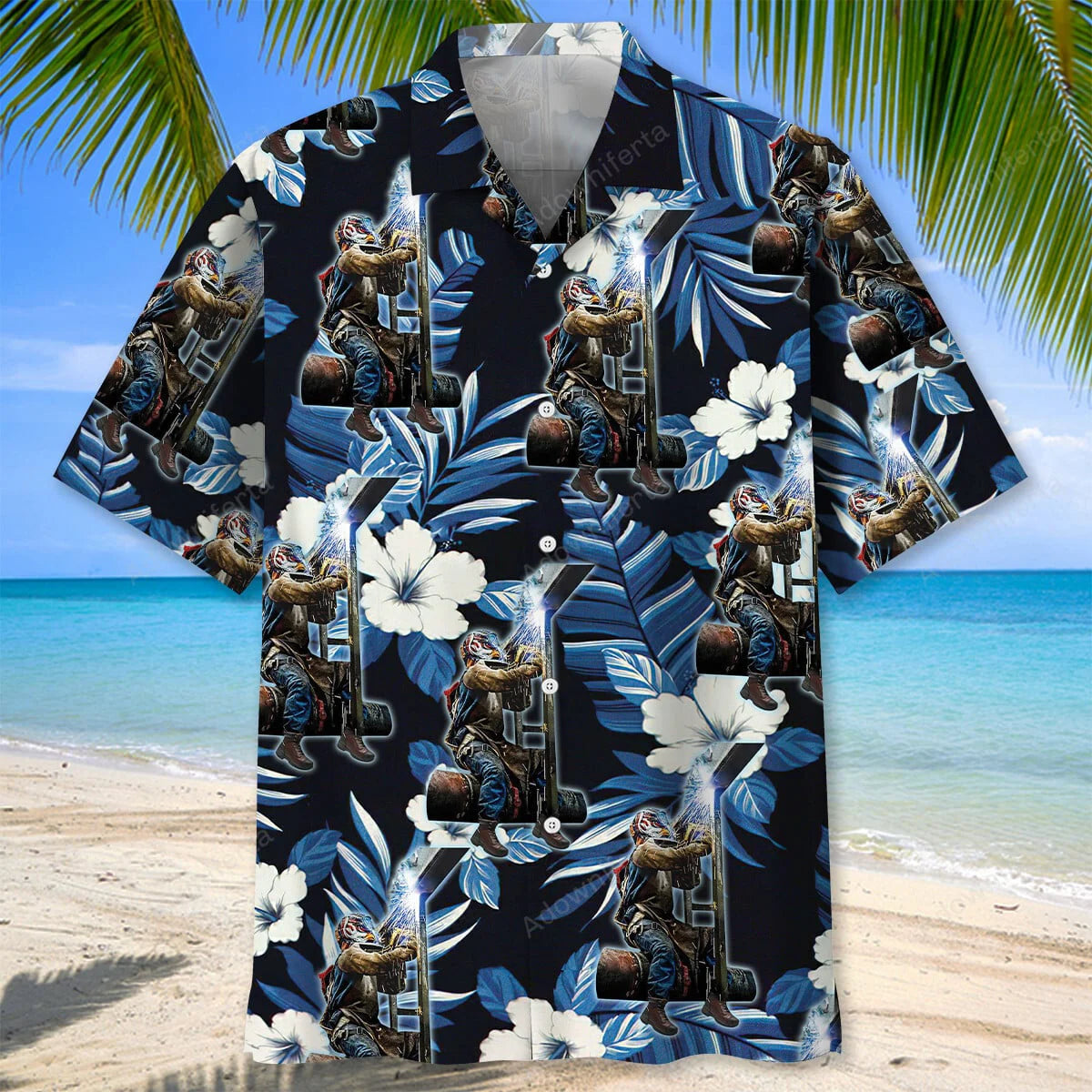 Welder Proud Hawaiian Shirt, custom shirt gift for men