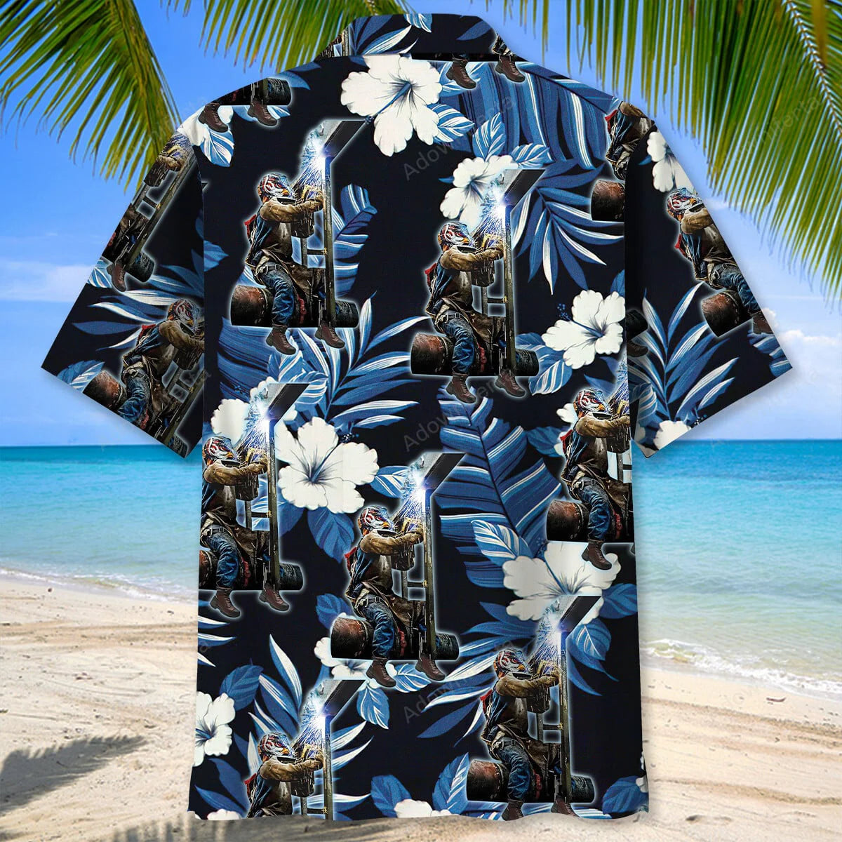 Welder Proud Hawaiian Shirt, custom shirt gift for men (view 3)