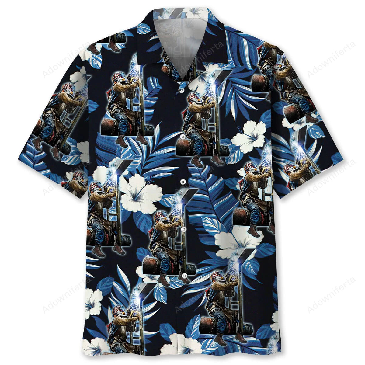 Welder Proud Hawaiian Shirt, custom shirt gift for men (view 4)