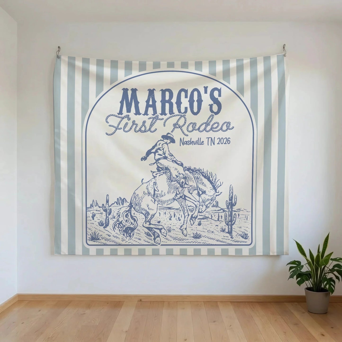 First Rodeo Birthday Banner Personalized Western Birthday Backdrop Cowboy Birthday Party Banner, personalized birthday bac...