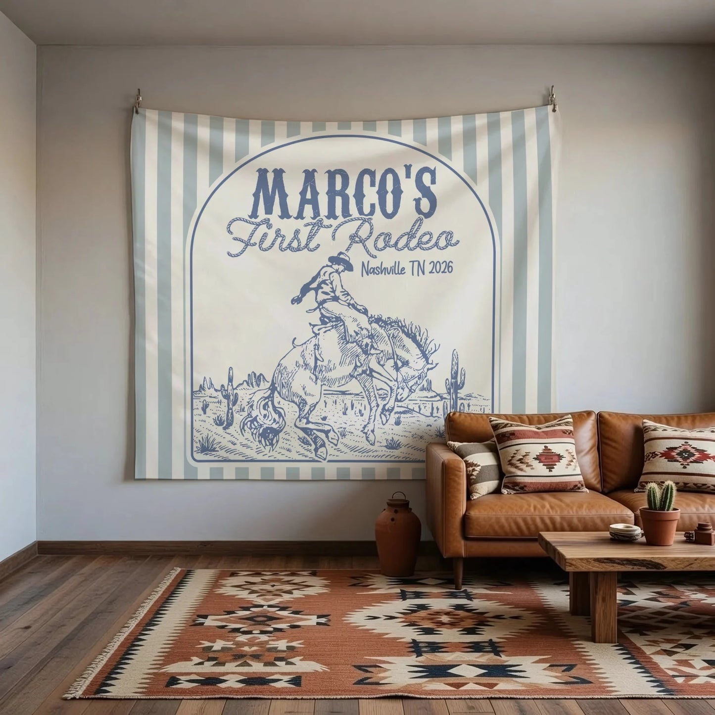 First Rodeo Birthday Banner Personalized Western Birthday Backdrop Cowboy Birthday Party Banner, personalized birthday bac...