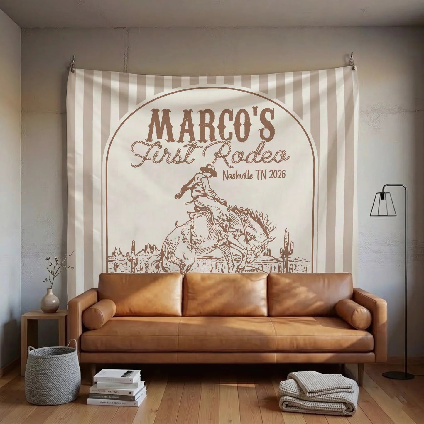 First Rodeo Birthday Banner Personalized Western Birthday Backdrop Cowboy Birthday Party Banner, personalized birthday bac...