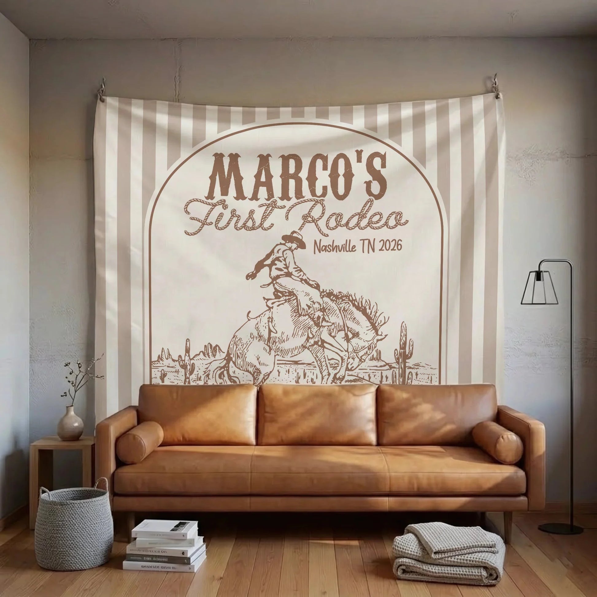 First Rodeo Birthday Banner Personalized Western Birthday Backdrop Cowboy Birthday Party Banner, personalized birthday bac...