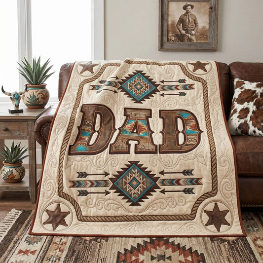 Western Heritage Dad Quilt Blanket