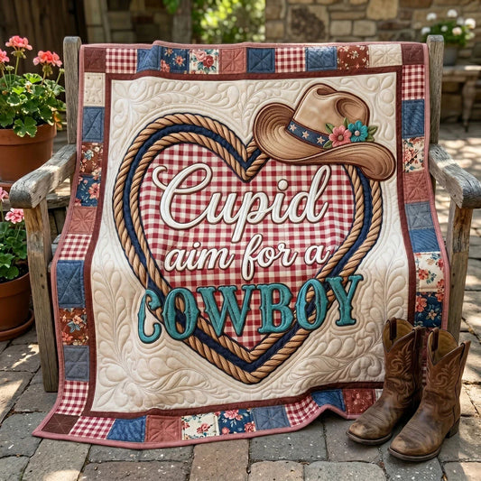 Western Love Cowboy Quilt Blanket