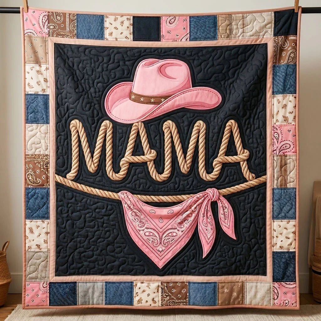 Western Mama Love Quilt Blanket