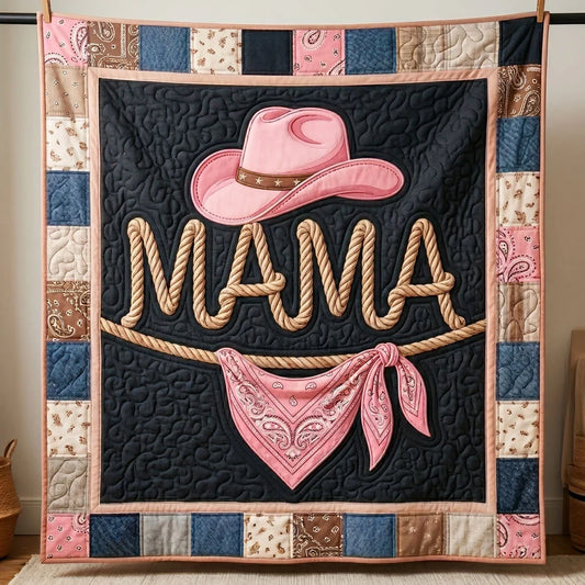 Western Mama Love Quilt Blanket