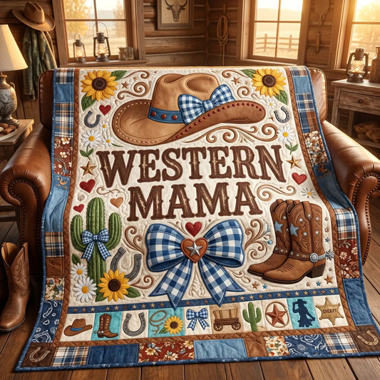 Western Mama Quilt Blanket