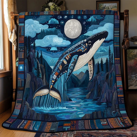 Whale Spirit Passage Quilt Blanket