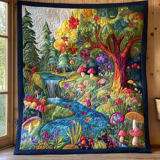 Whimsical Forest Quilt Blanket