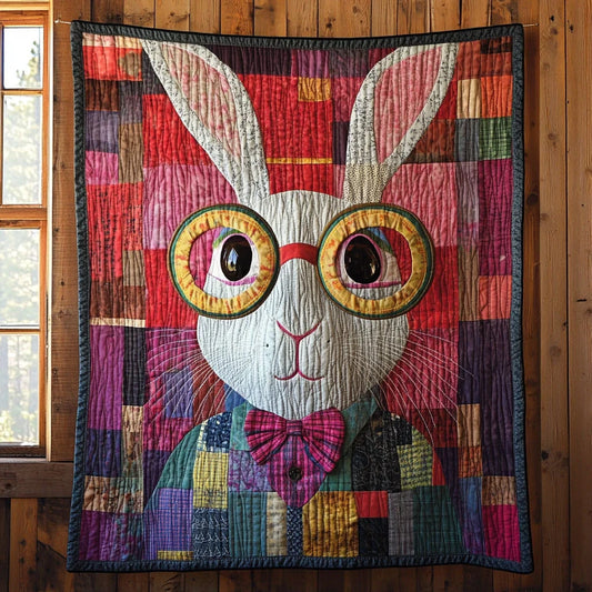 Whimsical Rabbit Quilt Blanket