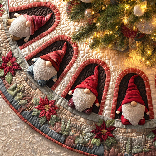 Whimsical Workshop Christmas Quilted Tree Skirt