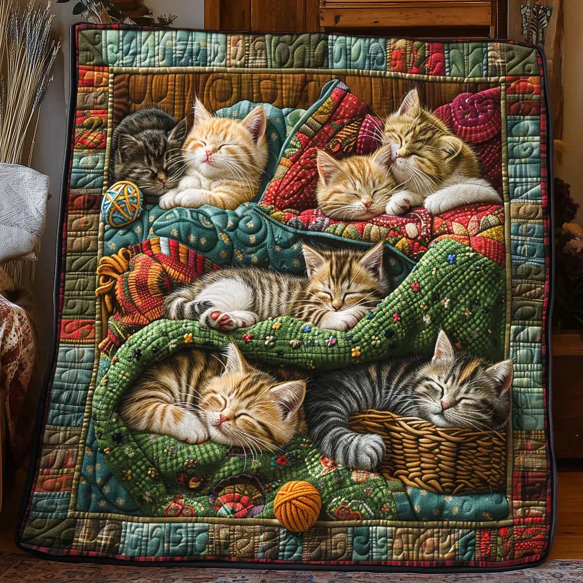 Whiskered Dreams Quilt Blanket