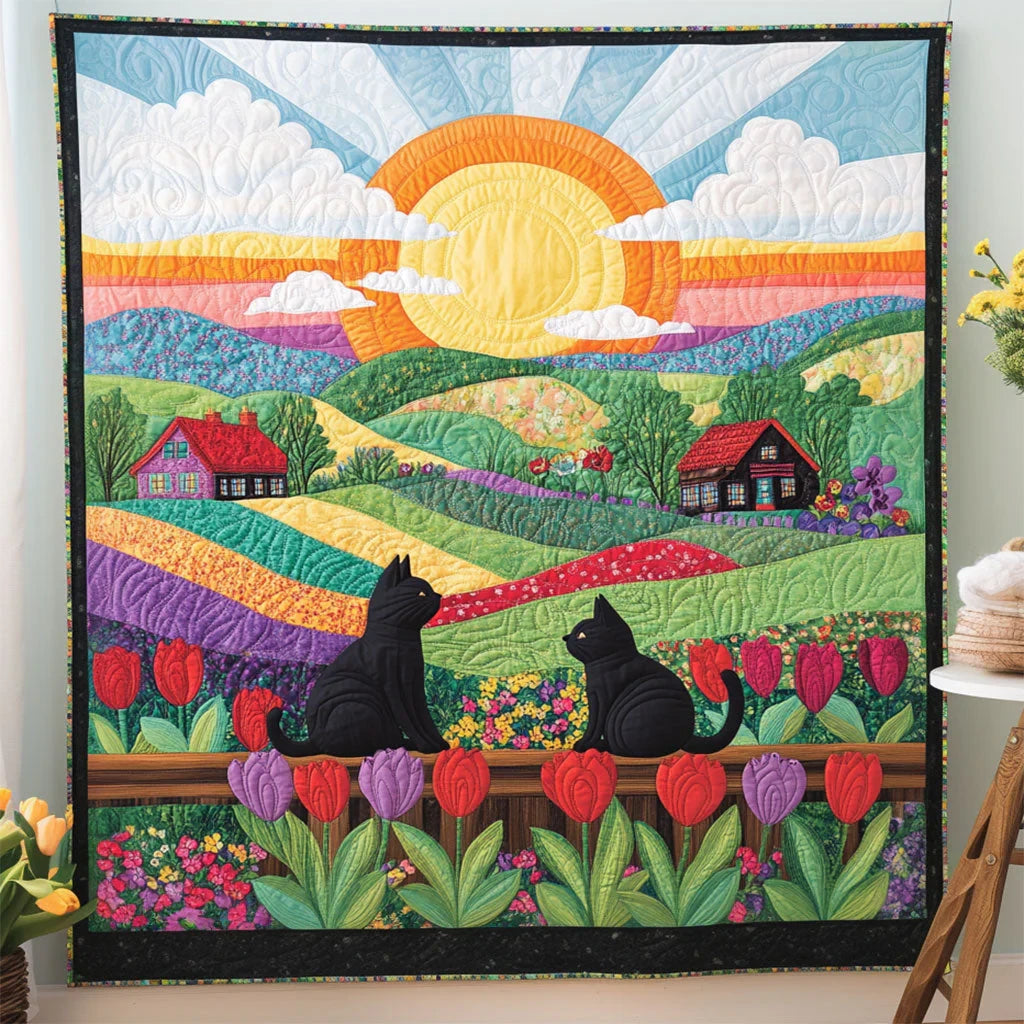 Whiskered Hill Quilt Blanket