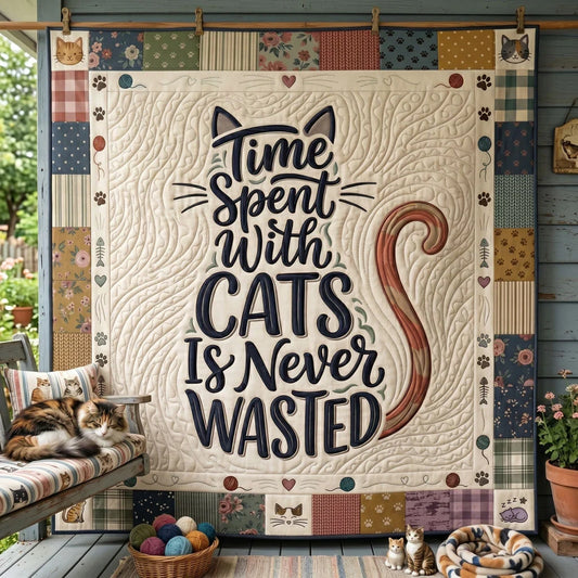 Whiskers And Cozy Moments Quilt Blanket