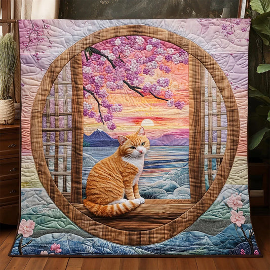 Whiskers At Dusk Quilt Blanket