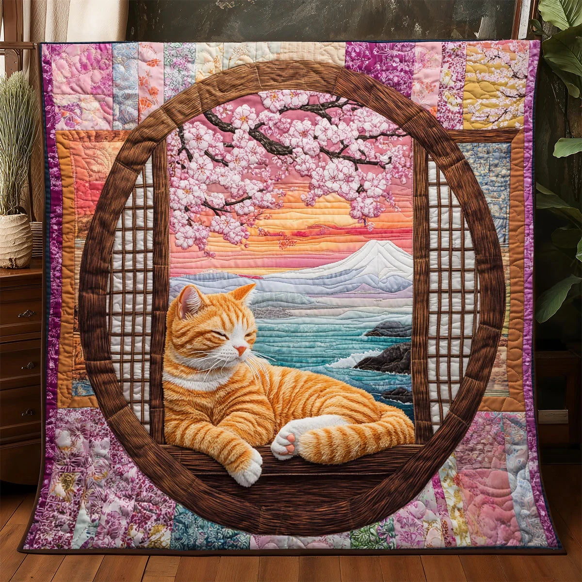 Whiskers At Dusk Quilt Blanket