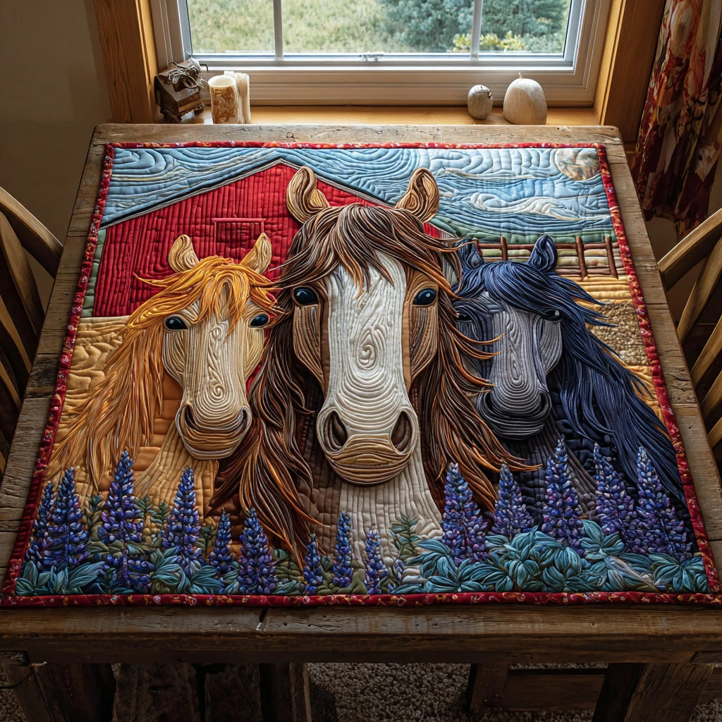 Whispering Mane Quilted Table Topper