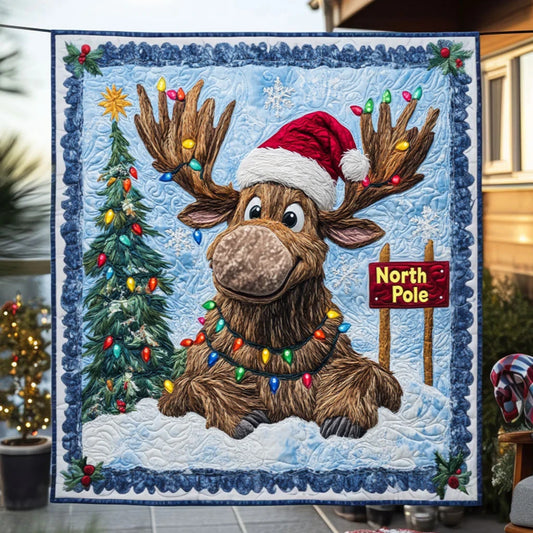 Whispering Moose Quilt Blanket