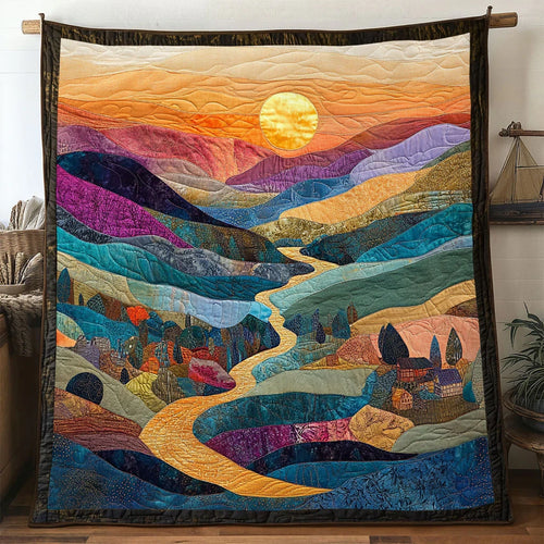Whispering Mountain Ranges Quilt Blanket