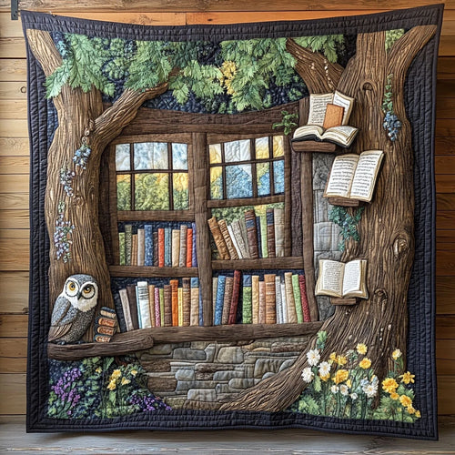 Whispers Of Forest Pages Quilt Blanket