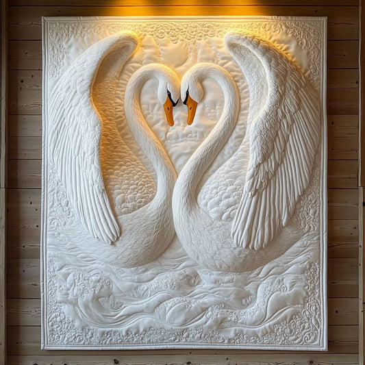 Whispers Of The Swans Quilt Blanket