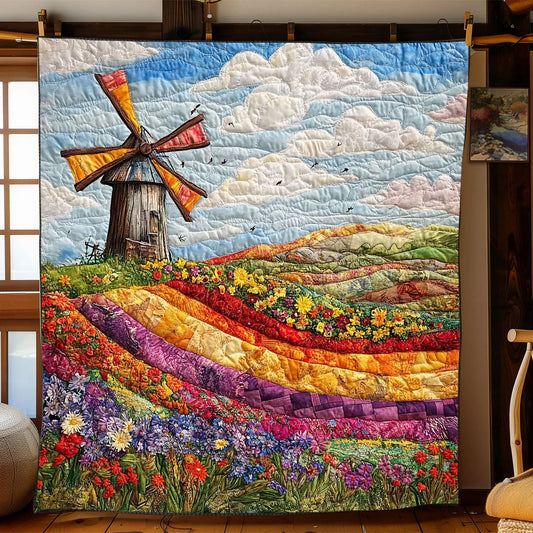 Whispers Of The Windmill Quilt Blanket