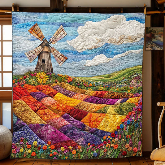 Whispers Of The Windmill Quilt Blanket
