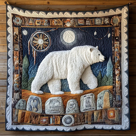 White Bear Spirit Quilt Blanket