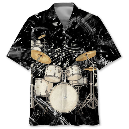 White Drum Hawaiian Shirt, custom shirt gift for men (view 2)