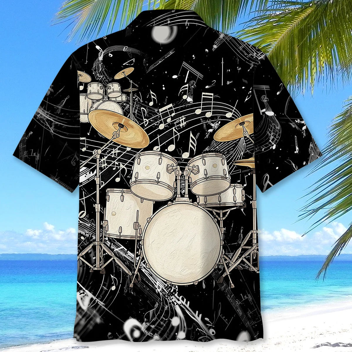 White Drum Hawaiian Shirt, custom shirt gift for men (view 3)