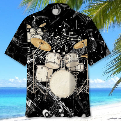 White Drum Hawaiian Shirt, custom shirt gift for men (view 3)