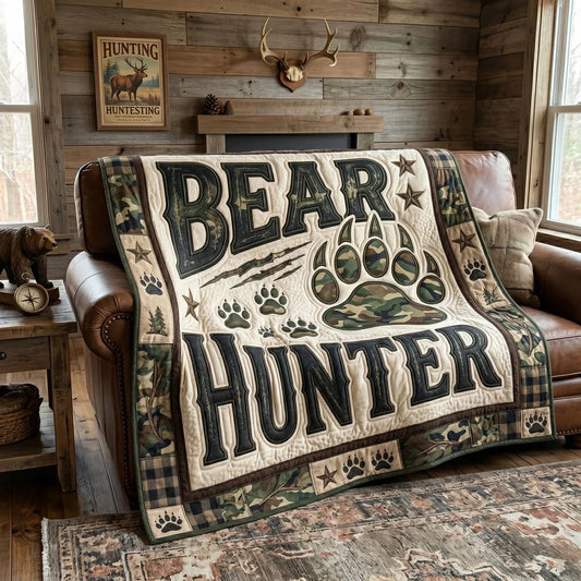 Wild Bear Lodge Quilt Blanket