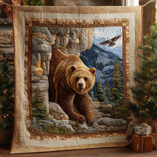 Wild Bear Spirit Quilt Blanket