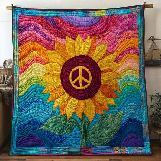 Wild Bloom Sunflower Quilt Blanket