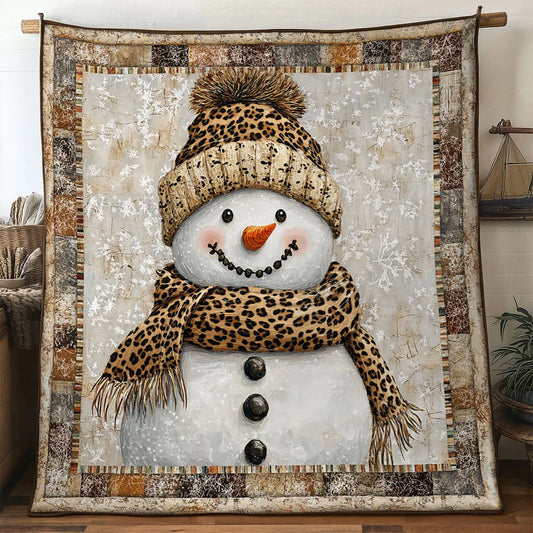 Wild Cozy Snowman Quilt Blanket