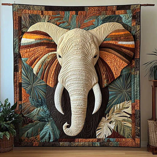 Wild Elephant Quilt Blanket