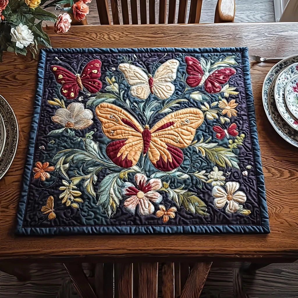 Wild Flutter Quilted Table Topper