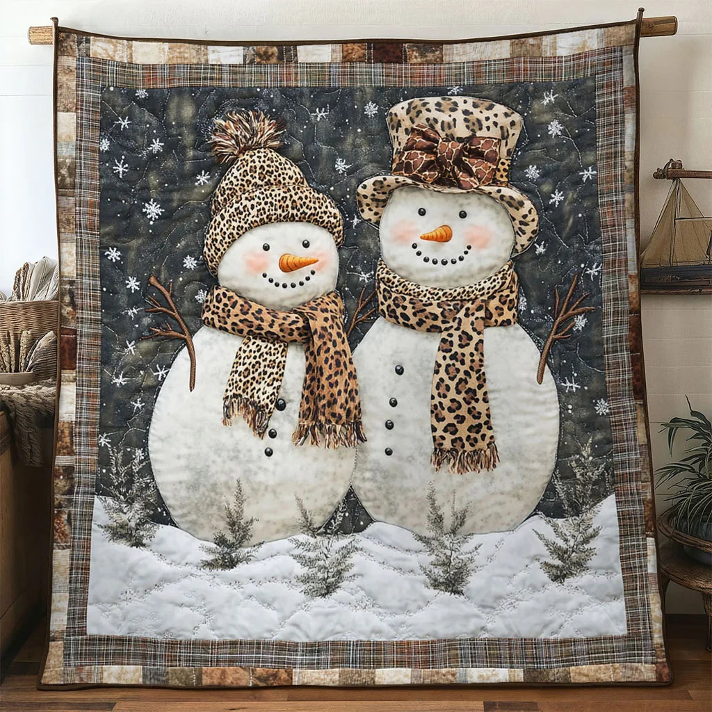 Wild Love Snowman Quilt Blanket
