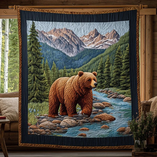 Wild River Bear Quilt Blanket