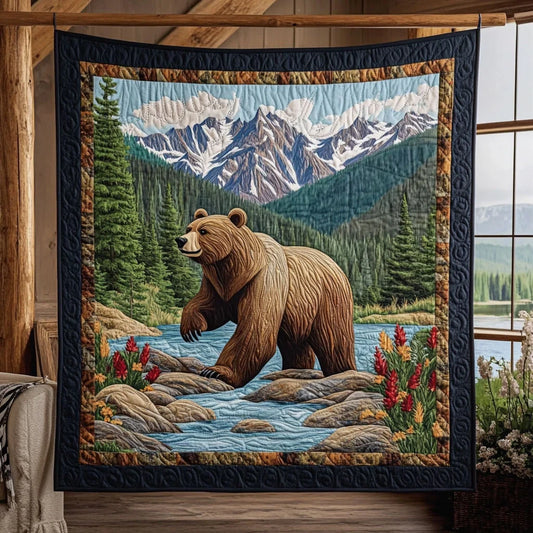Wild River Bear Quilt Blanket