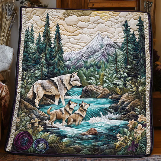 Wild River Wolve Quilt Blanket