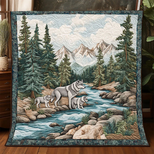 Wild River Wolve Quilt Blanket
