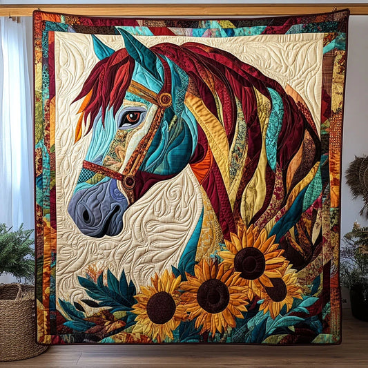 Wild Sunhorse Quilt Blanket