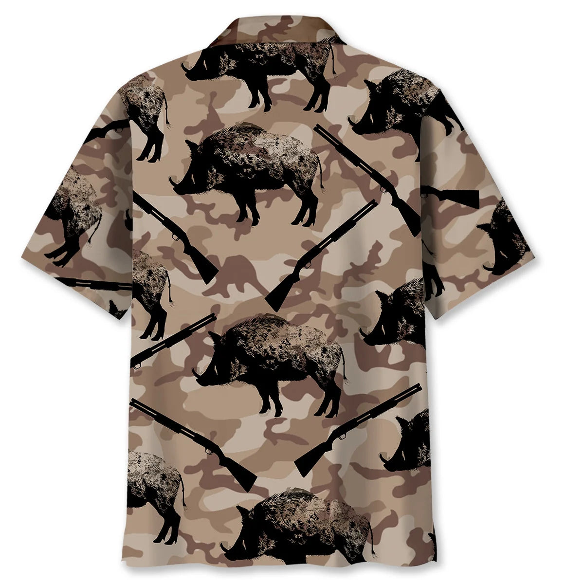Wild Boar Hunting Camouflage Hawaiian Shirt, custom shirt gift for men (view 4)
