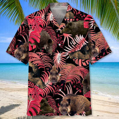 Wild Hog Hawaiian Shirt, custom shirt gift for men