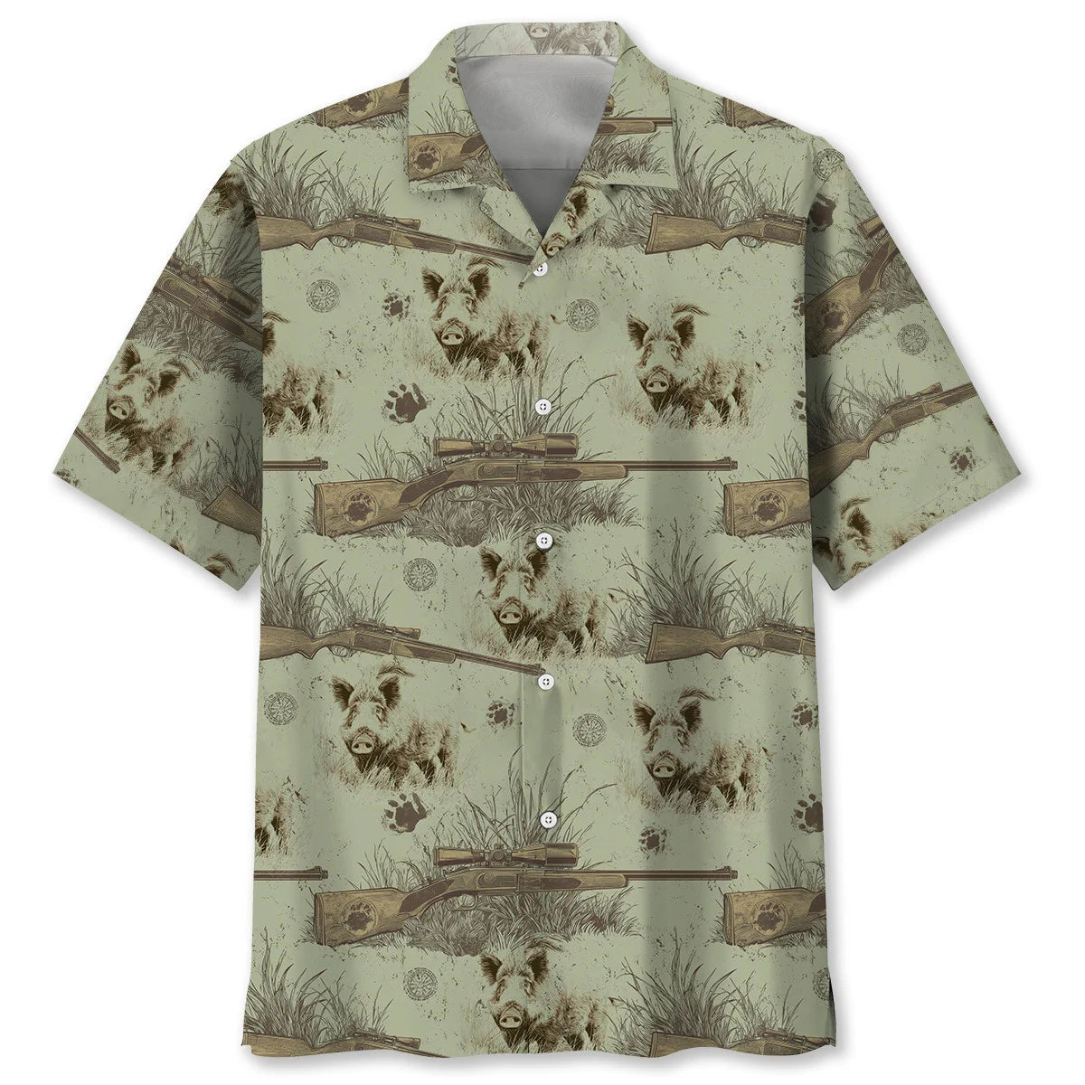 Wild Hog Rustic Gear Hawaiian Shirt, custom shirt gift for men