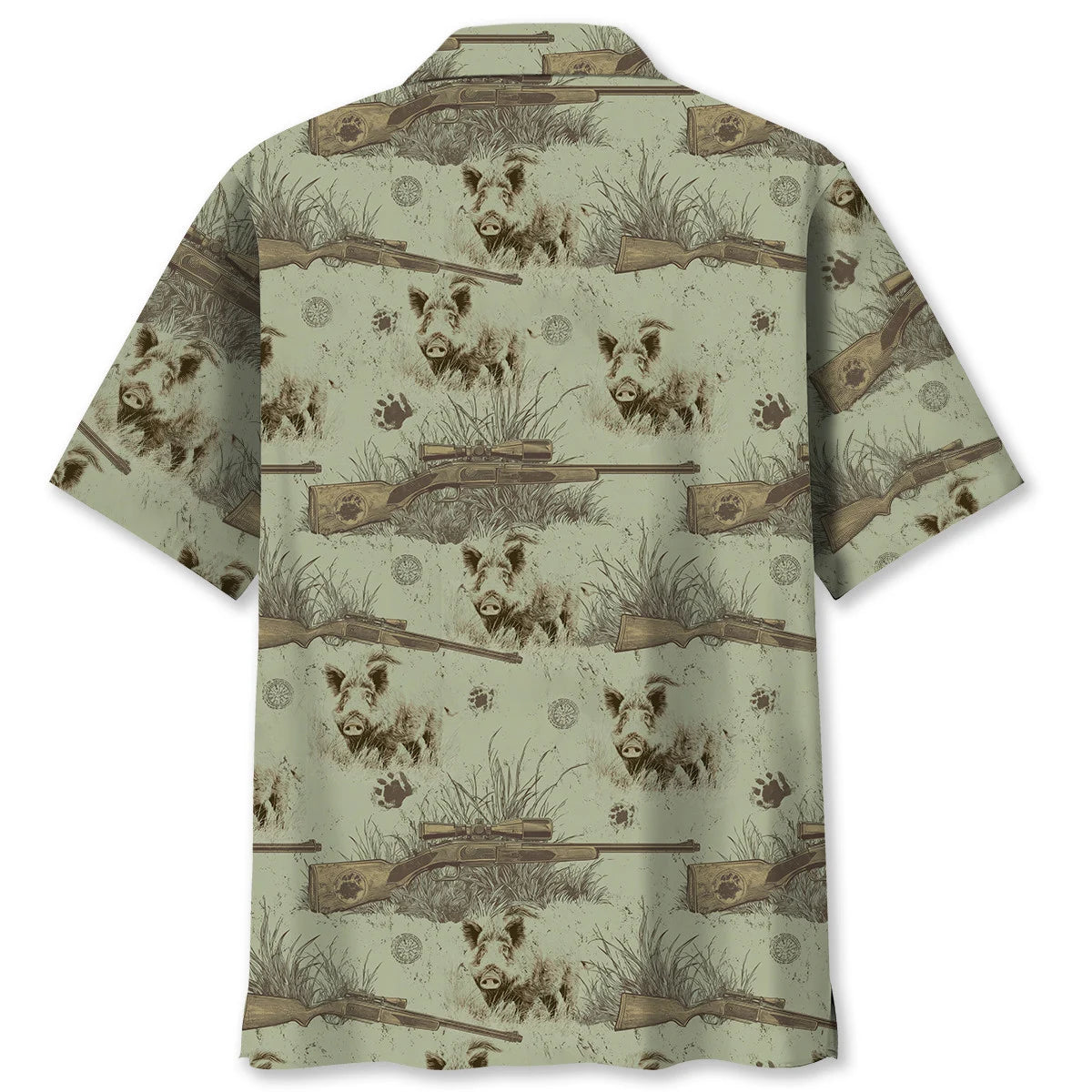 Wild Hog Rustic Gear Hawaiian Shirt, custom shirt gift for men (view 2)