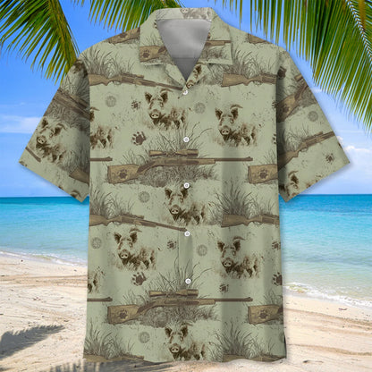 Wild Hog Rustic Gear Hawaiian Shirt, custom shirt gift for men (view 3)